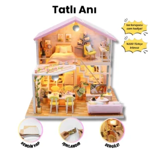 Tatlı Anı | Kendin Yap Minyatür Ev | Minyatür Hobi Seti | Ahşap Maket Ev | LED Işıklı 3D Puzzle