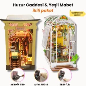 Huzur Caddesi & Yeşil Mabet | İki Adet Minyatür Maket Seti | Kendin Yap Hobi Seti