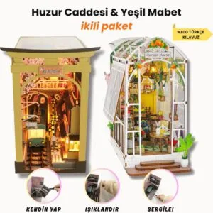 Huzur Caddesi & Yeşil Mabet | İki Adet Minyatür Maket Seti | Kendin Yap Hobi Seti